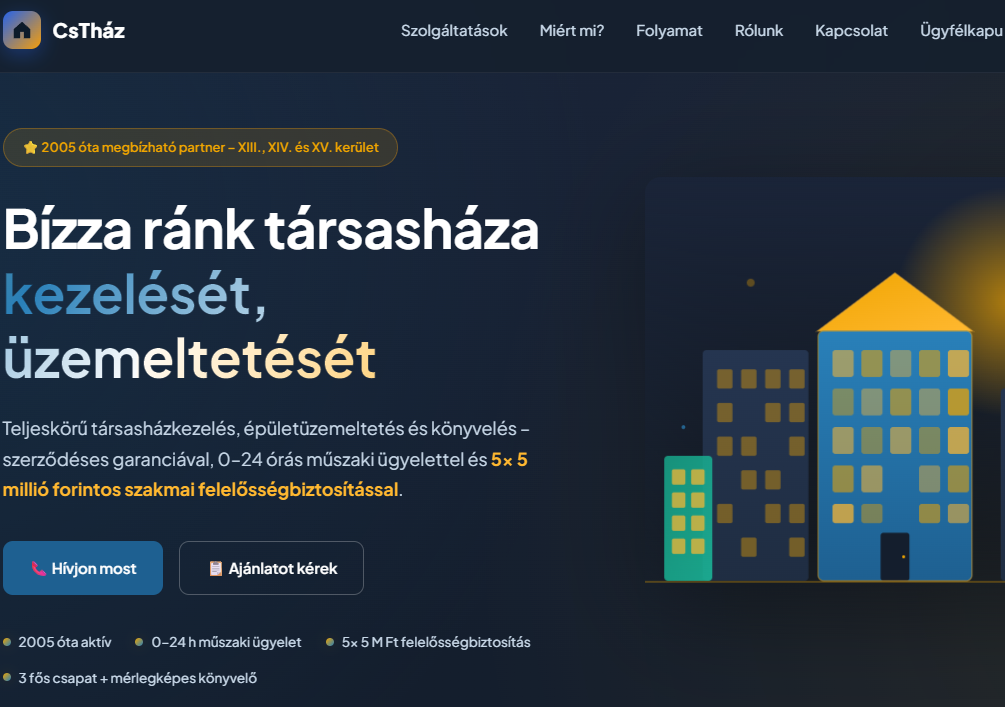 CsTház weboldal
